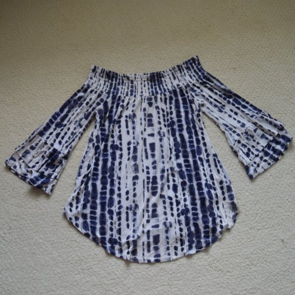 Off The Shoulder Tye-Dyed Top - Picture 2 of 2